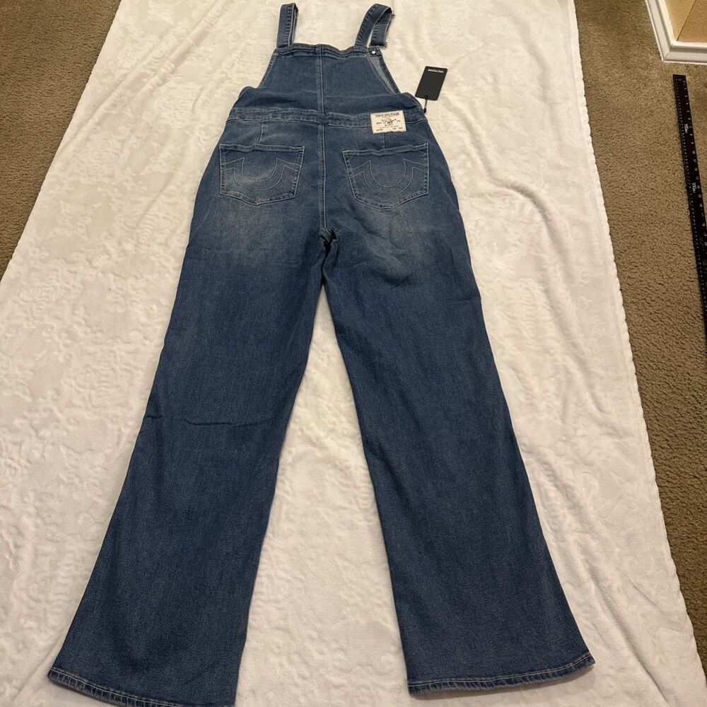 True Religion Women's Denims Straight Leg Overalls  size L - Picture 15 of 16